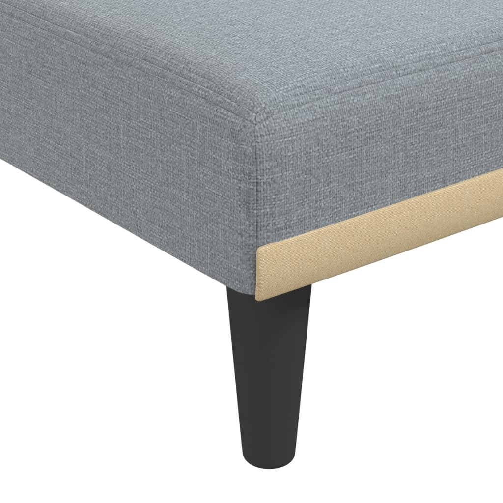 vidaXL Șezlong, gri deschis, material textil vidaXL Șezlong, gri deschis, material textil