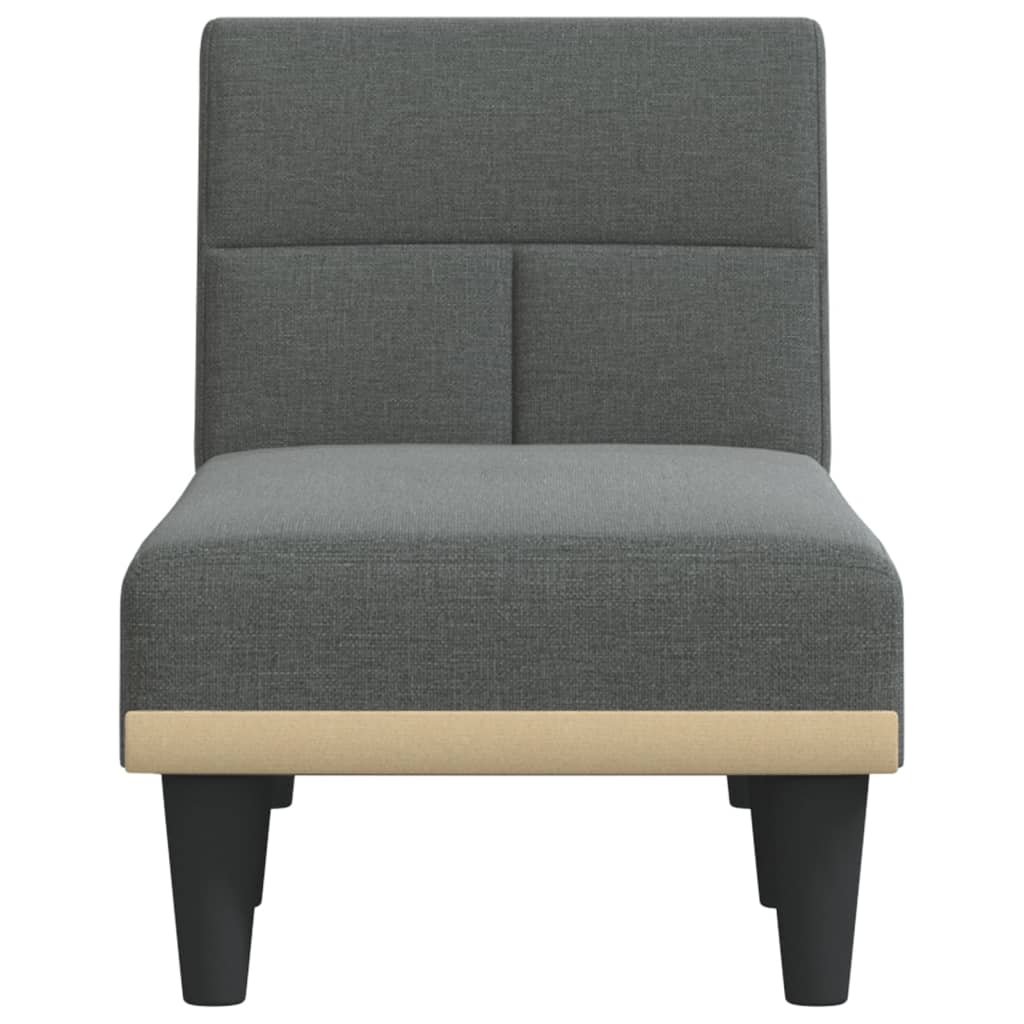 vidaXL Șezlong, gri închis, material textil