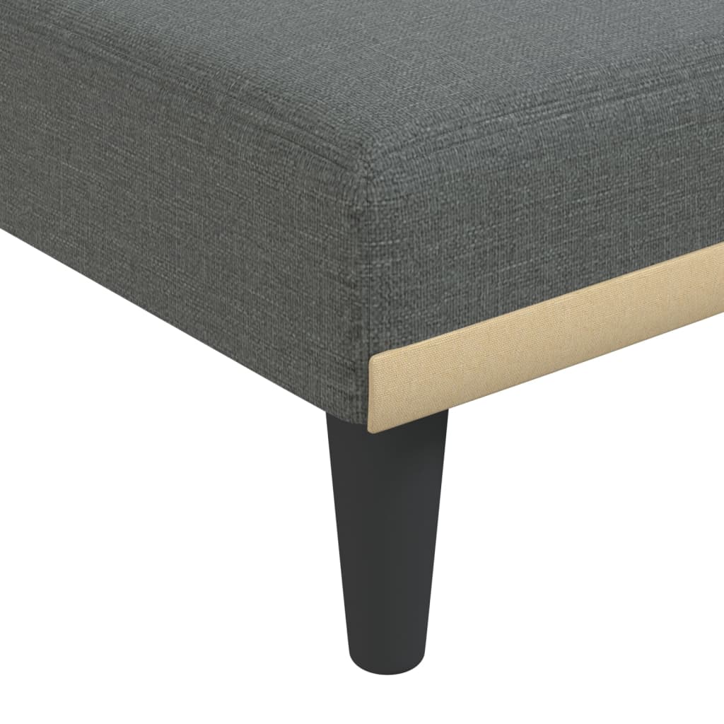 vidaXL Șezlong, gri închis, material textil