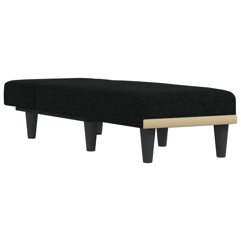 vidaXL Șezlong, negru, material textil vidaXL Șezlong, negru, material textil