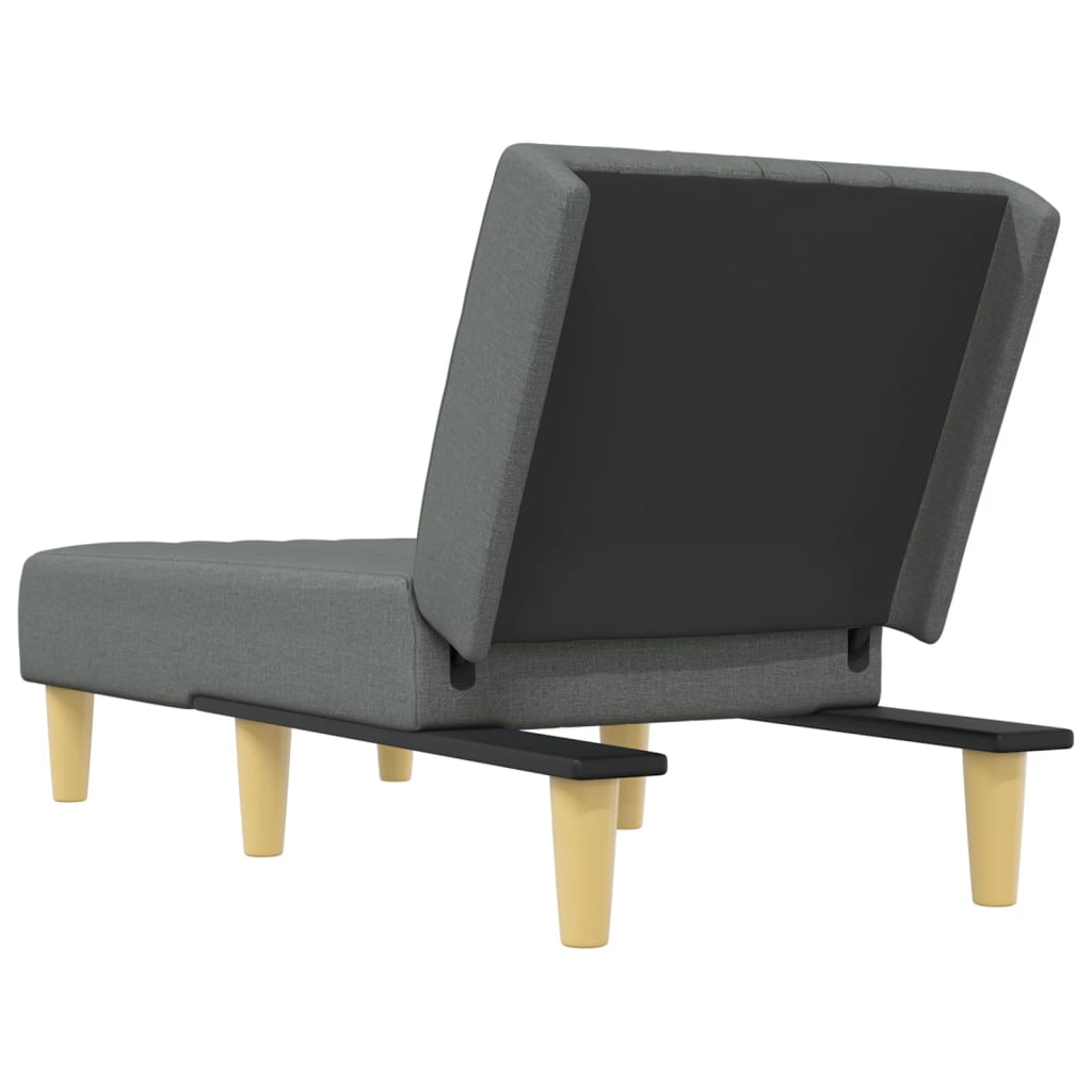 vidaXL Șezlong, gri închis, material textil vidaXL Șezlong, gri închis, material textil