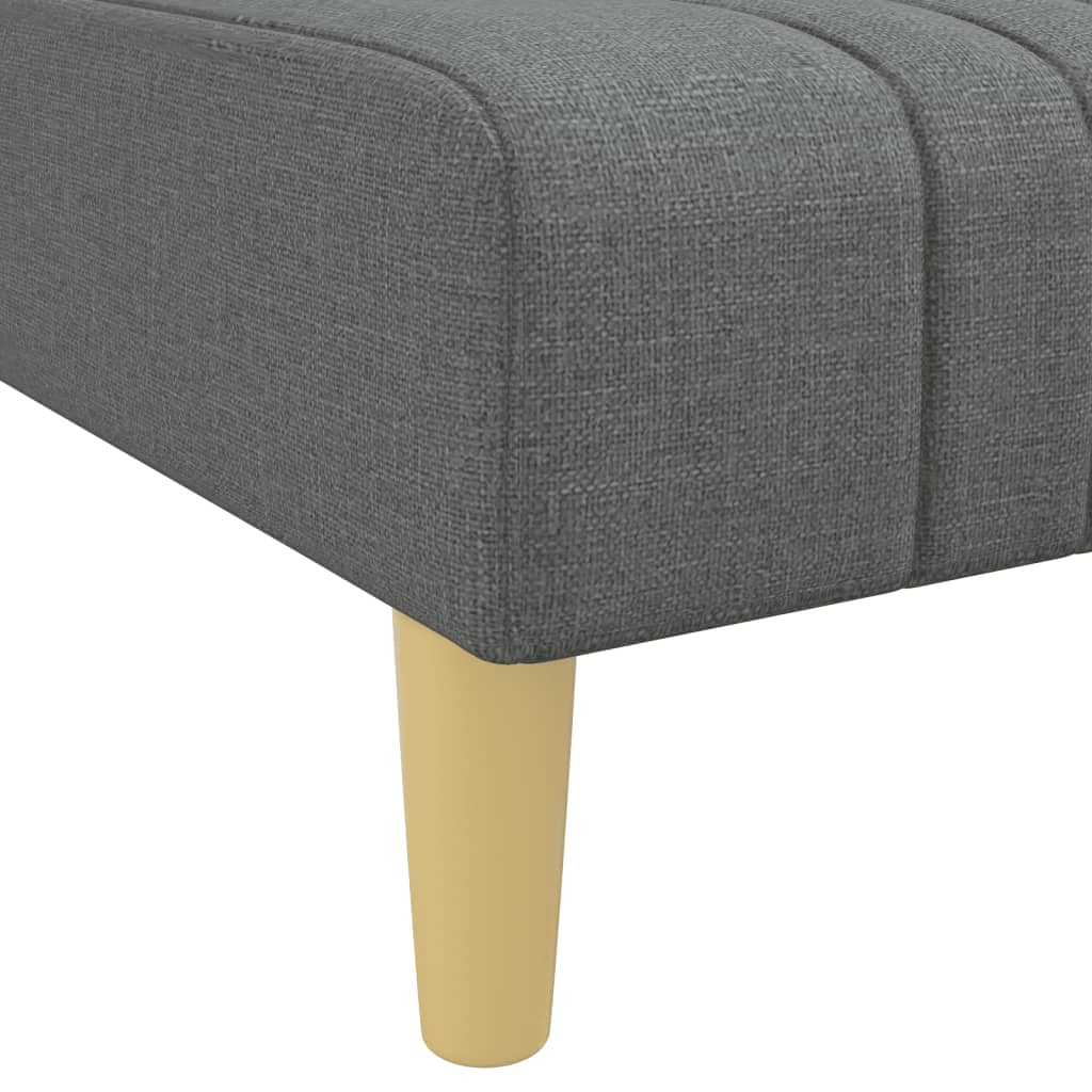 vidaXL Șezlong, gri închis, material textil vidaXL Șezlong, gri închis, material textil