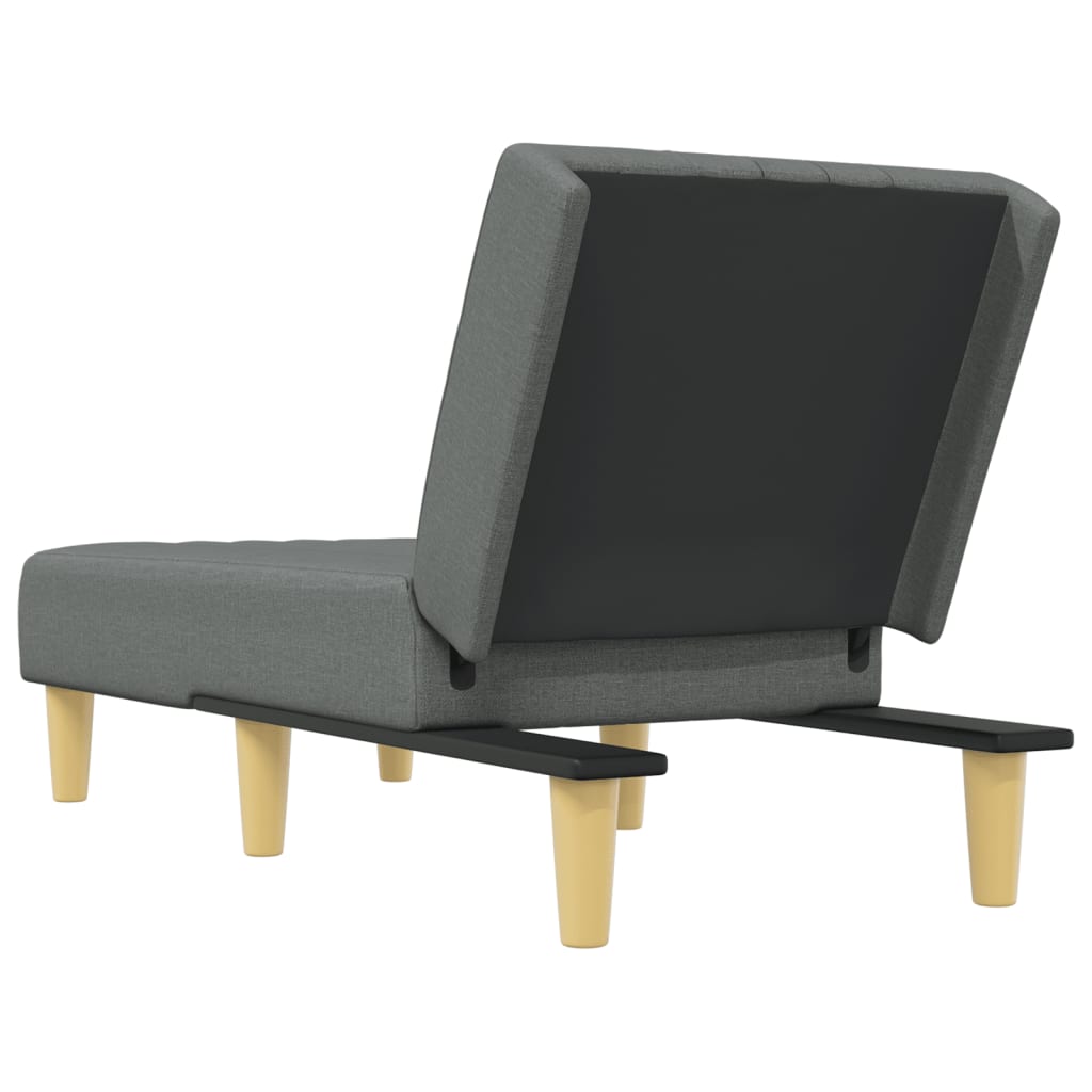 vidaXL Șezlong, gri închis, material textil vidaXL Șezlong, gri închis, material textil