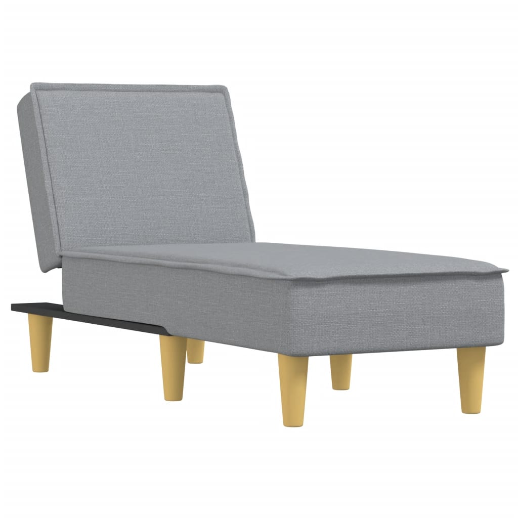 vidaXL Șezlong, gri deschis, material textil vidaXL Șezlong, gri deschis, material textil