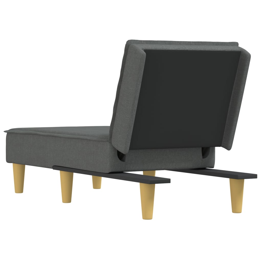 vidaXL Șezlong, gri închis, material textil vidaXL Șezlong, gri închis, material textil