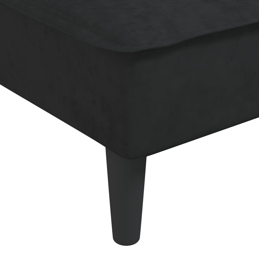 vidaXL Șezlong, negru, catifea vidaXL Șezlong, negru, catifea