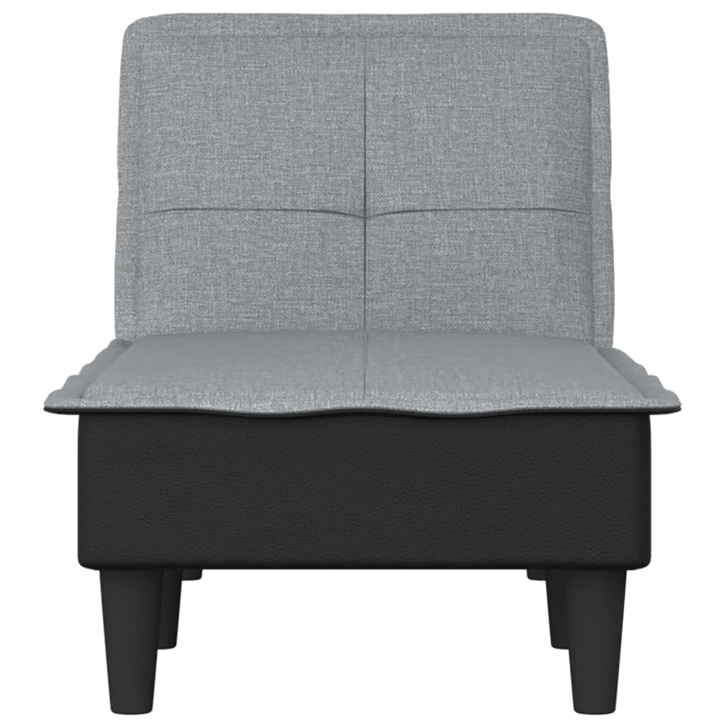 vidaXL Șezlong, gri deschis, material textil vidaXL Șezlong, gri deschis, material textil