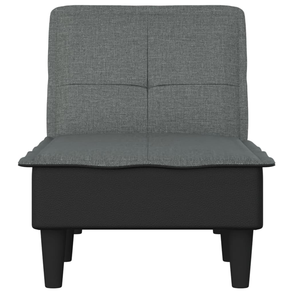 vidaXL Șezlong, gri închis, material textil vidaXL Șezlong, gri închis, material textil