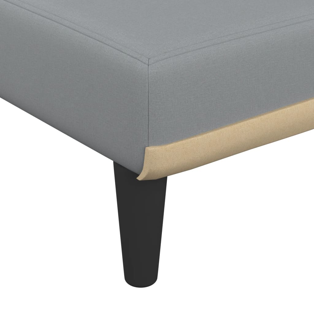 vidaXL Șezlong, gri deschis, material textil vidaXL Șezlong, gri deschis, material textil