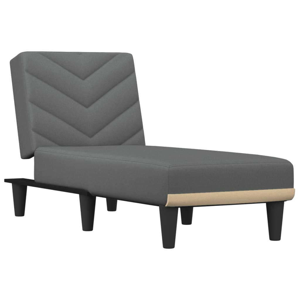 vidaXL Șezlong, gri închis, material textil vidaXL Șezlong, gri închis, material textil