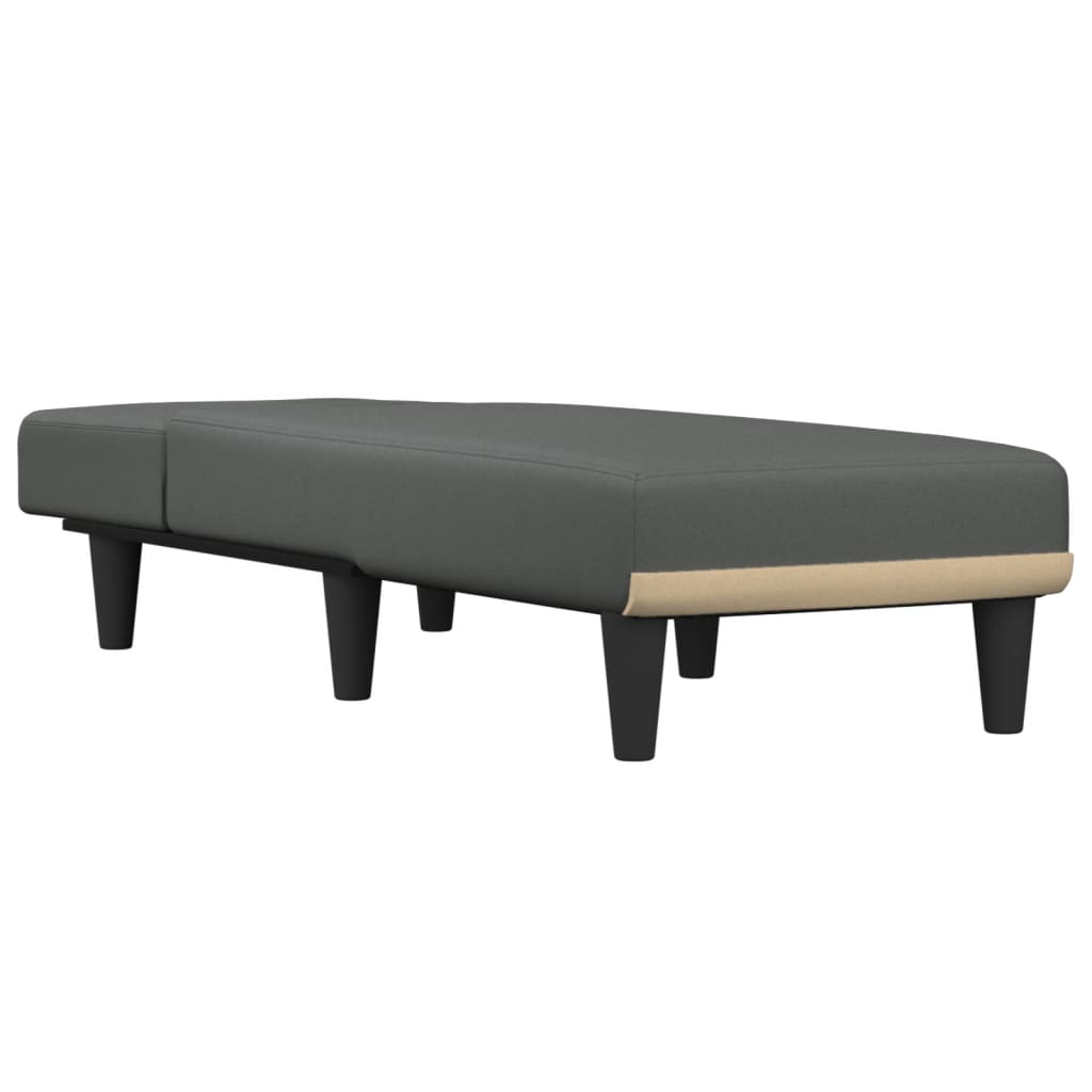 vidaXL Șezlong, gri închis, material textil vidaXL Șezlong, gri închis, material textil