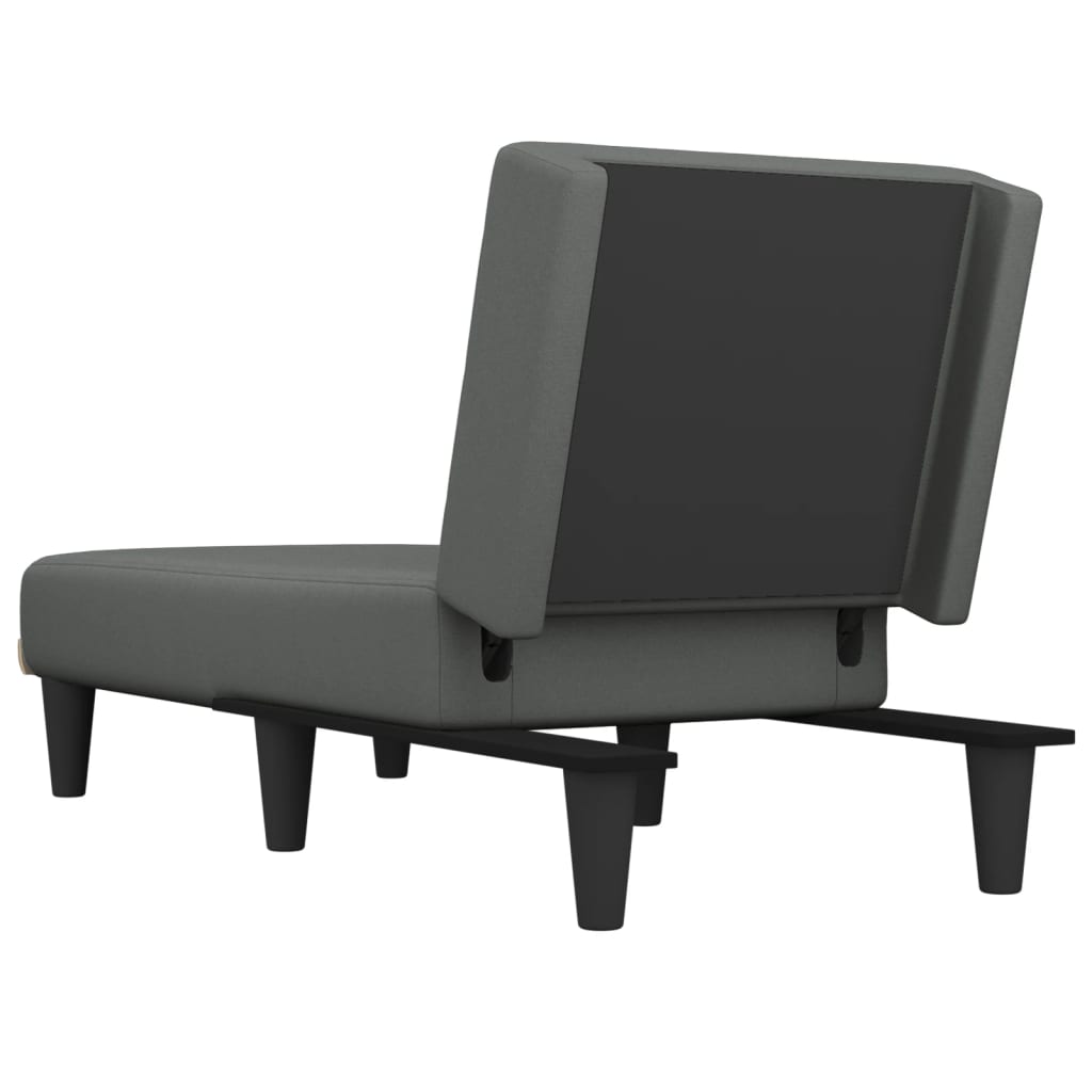vidaXL Șezlong, gri închis, material textil vidaXL Șezlong, gri închis, material textil
