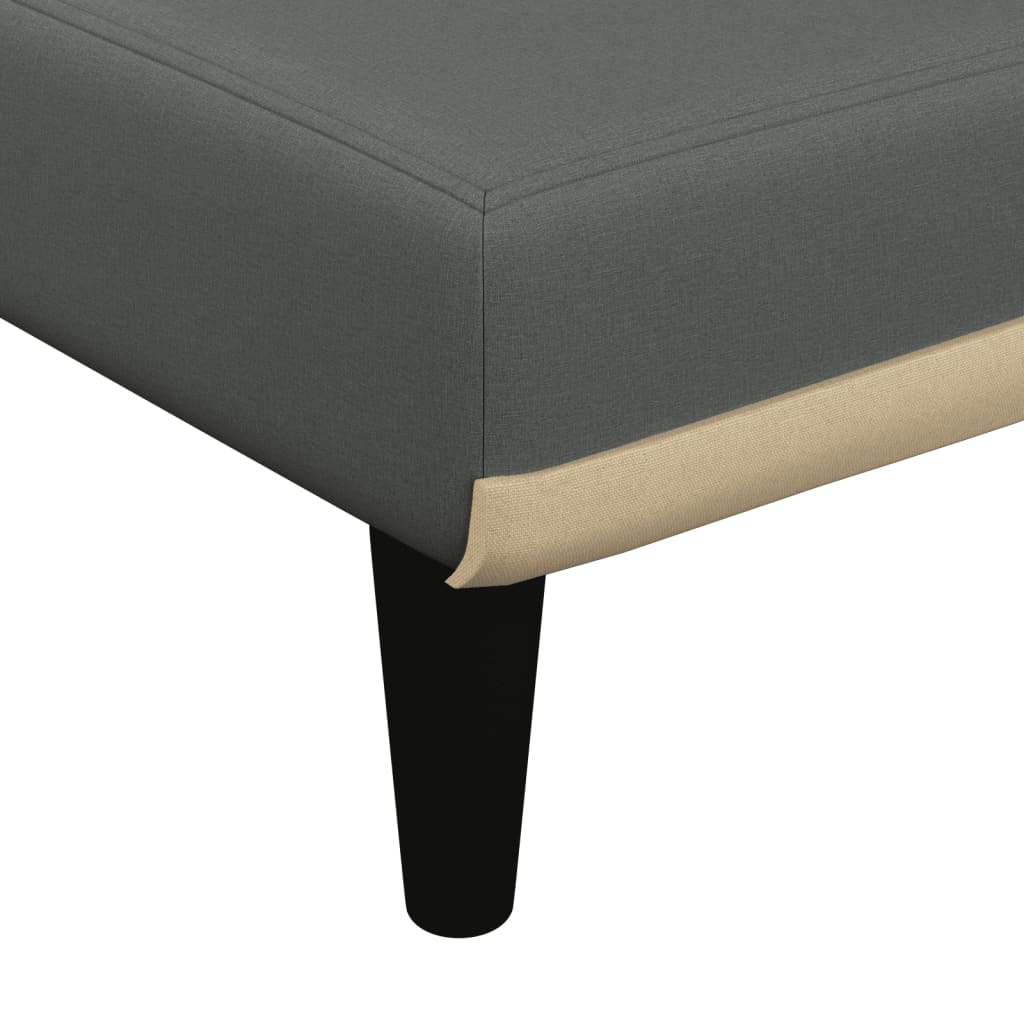 vidaXL Șezlong, gri închis, material textil vidaXL Șezlong, gri închis, material textil