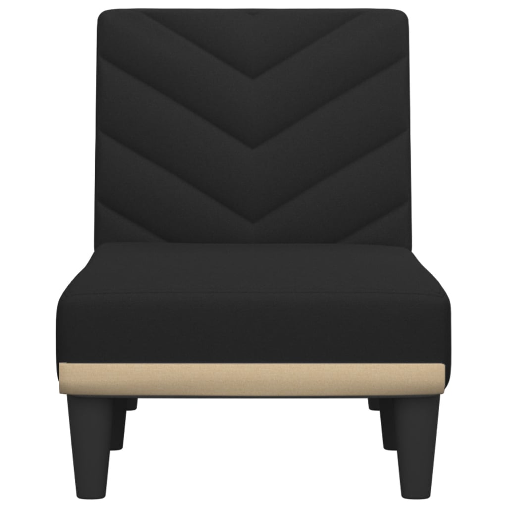 vidaXL Șezlong, negru, material textil