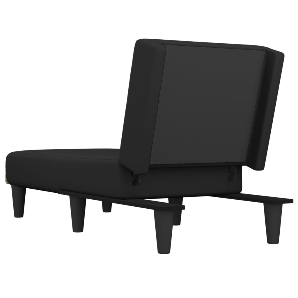 vidaXL Șezlong, negru, material textil