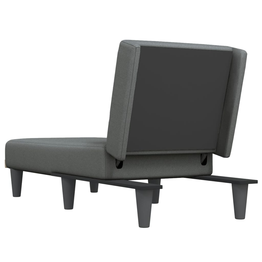 vidaXL Șezlong, gri închis, material textil vidaXL Șezlong, gri închis, material textil
