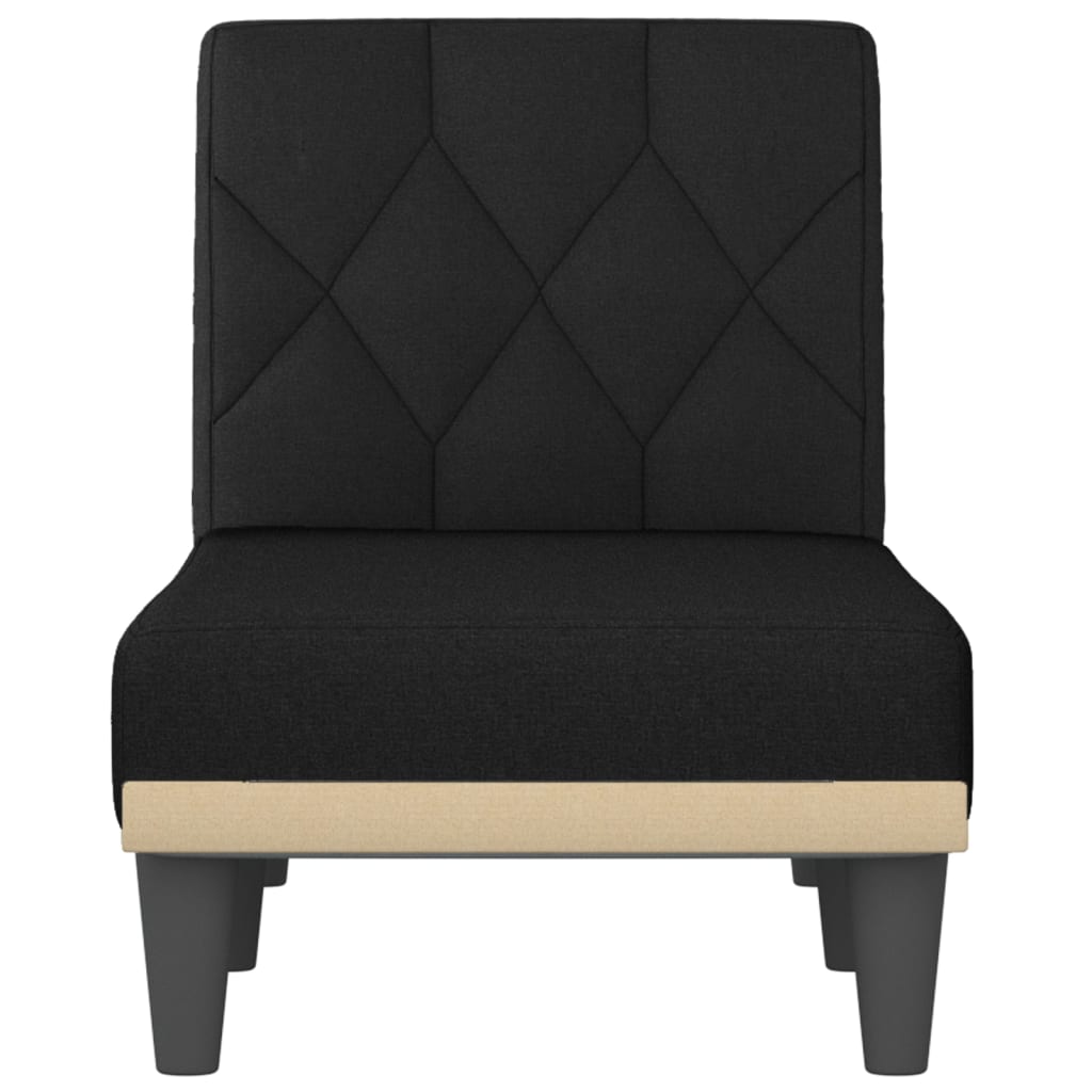 vidaXL Șezlong, negru, material textil vidaXL Șezlong, negru, material textil