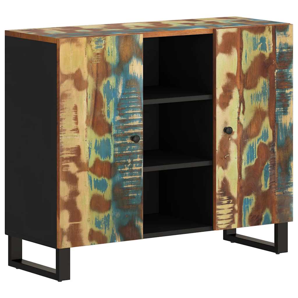 vidaXL Servantă cu 2 uși, 90x33x75 cm, lemn masiv recuperat