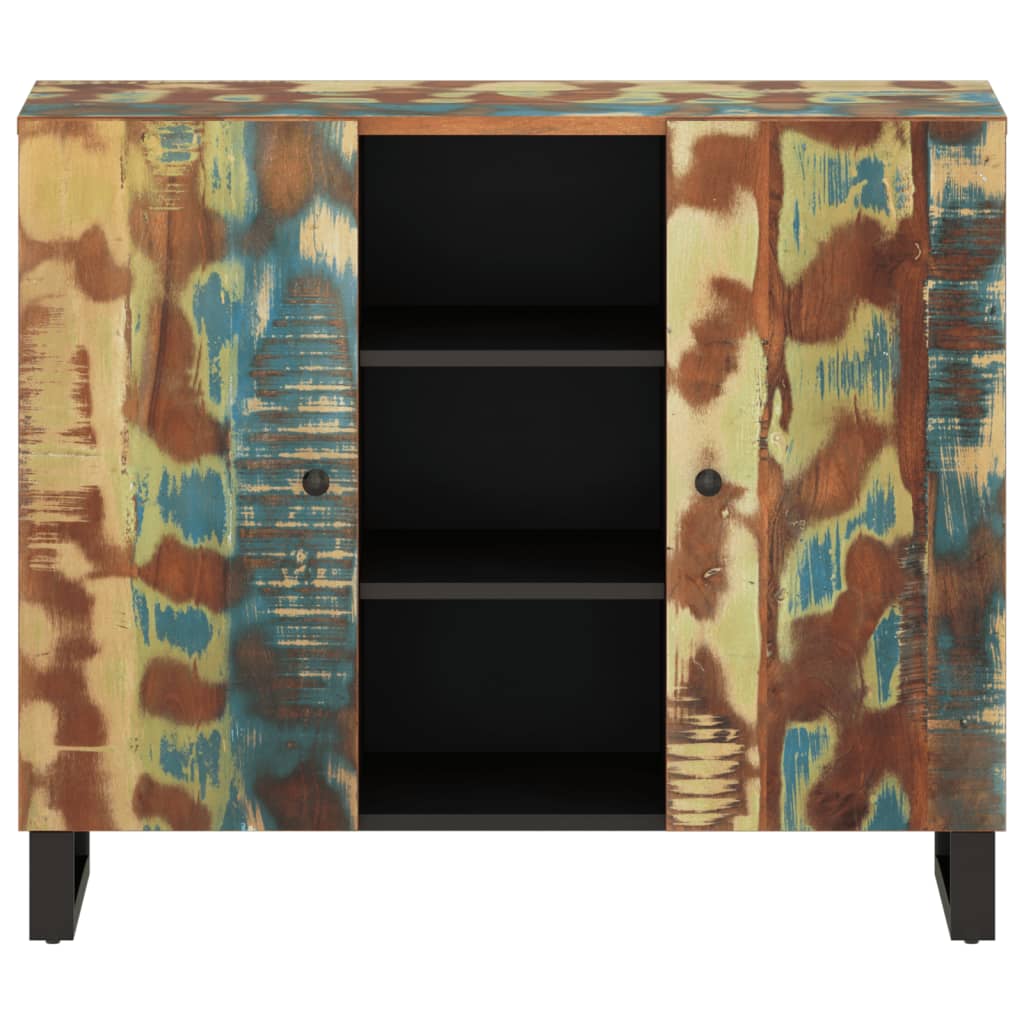 vidaXL Servantă cu 2 uși, 90x33x75 cm, lemn masiv recuperat