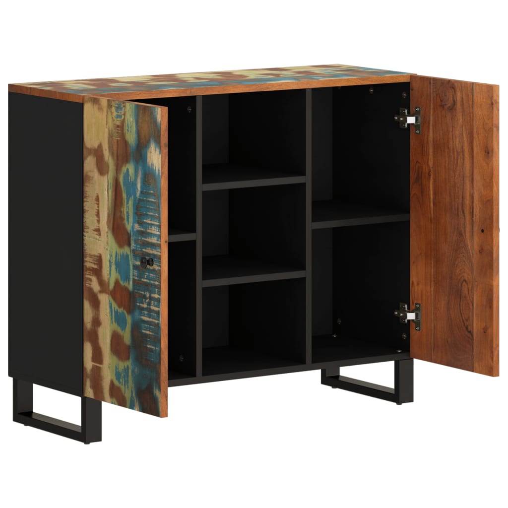 vidaXL Servantă cu 2 uși, 90x33x75 cm, lemn masiv recuperat