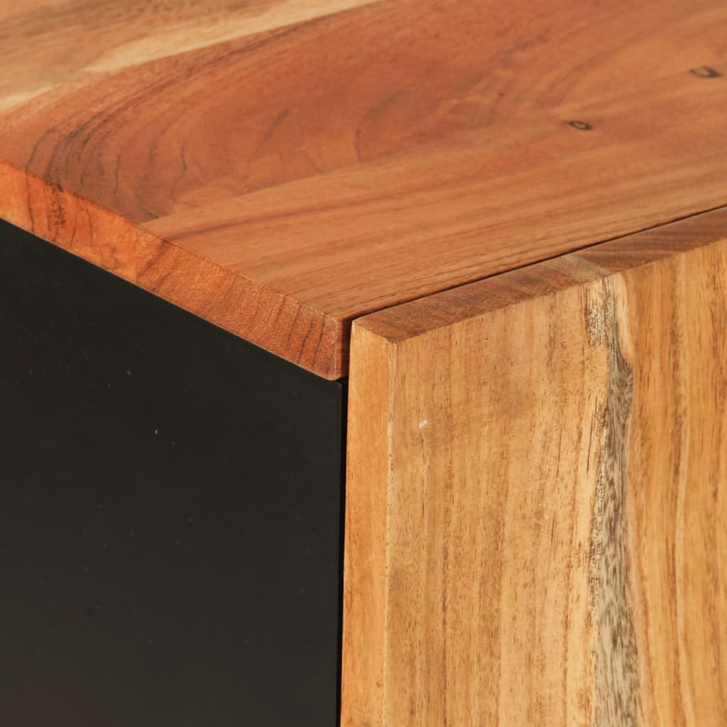 vidaXL Dulap cu sertar, 60x33x100 cm, lemn masiv de acacia și fier