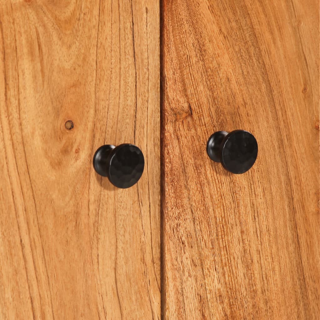 vidaXL Dulap cu sertar, 60x33x100 cm, lemn masiv de acacia și fier