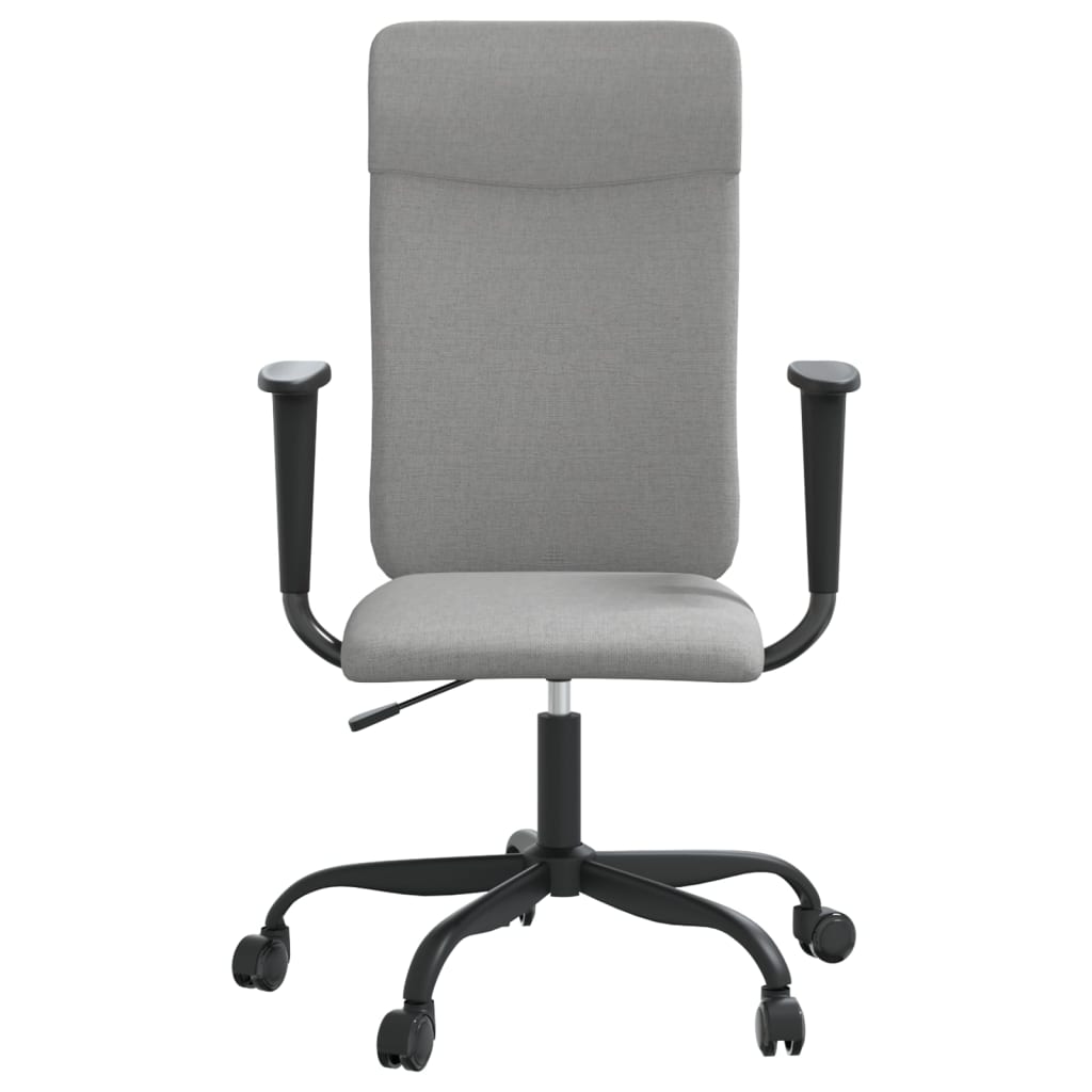 vidaXL Scaun de birou reglabil în înălțime, gri deschis, textil vidaXL Scaun de birou reglabil în înălțime, gri deschis, textil