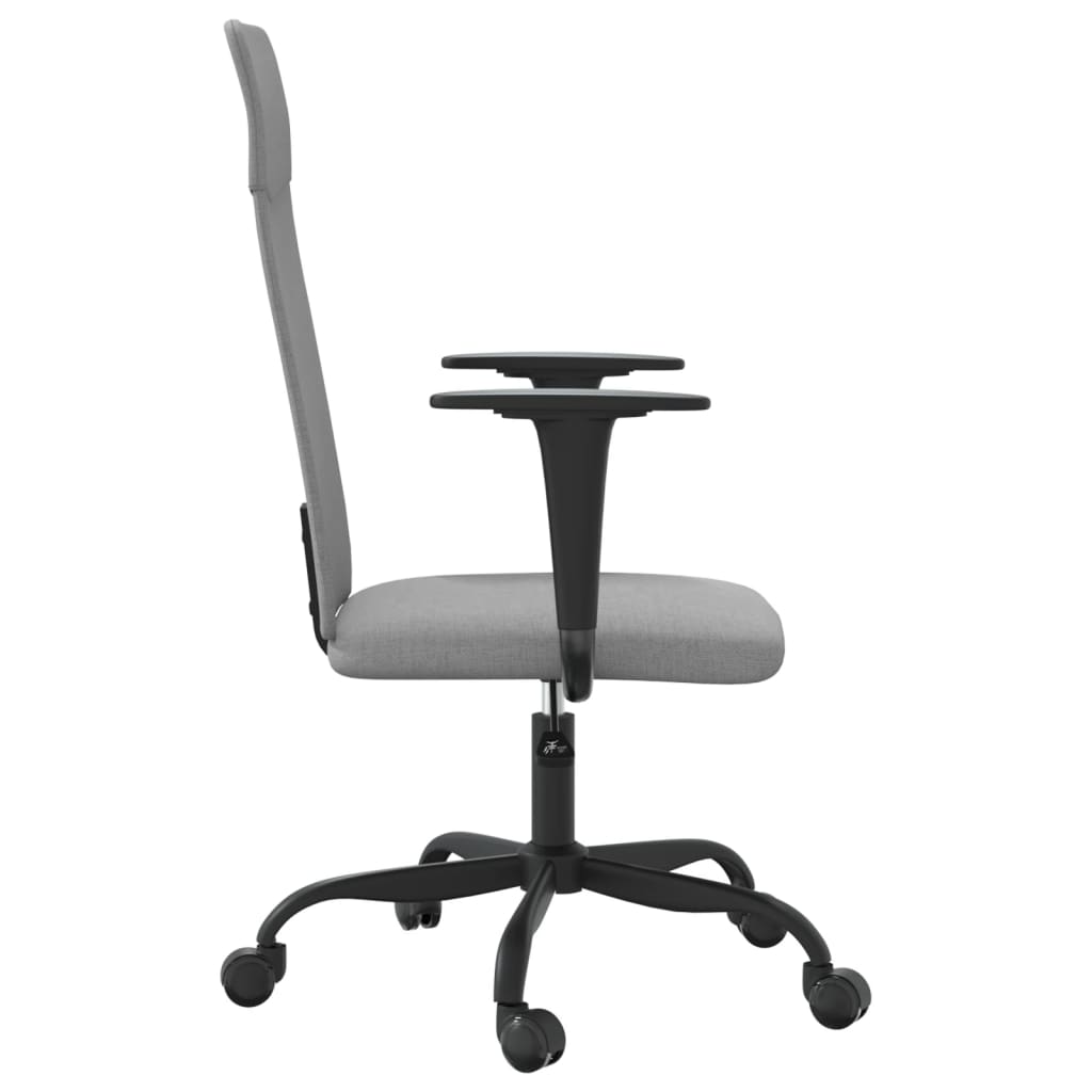 vidaXL Scaun de birou reglabil în înălțime, gri deschis, textil vidaXL Scaun de birou reglabil în înălțime, gri deschis, textil