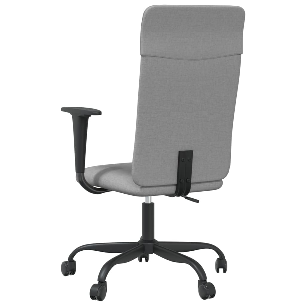 vidaXL Scaun de birou reglabil în înălțime, gri deschis, textil vidaXL Scaun de birou reglabil în înălțime, gri deschis, textil