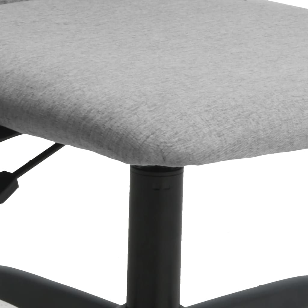 vidaXL Scaun de birou reglabil în înălțime, gri deschis, textil vidaXL Scaun de birou reglabil în înălțime, gri deschis, textil