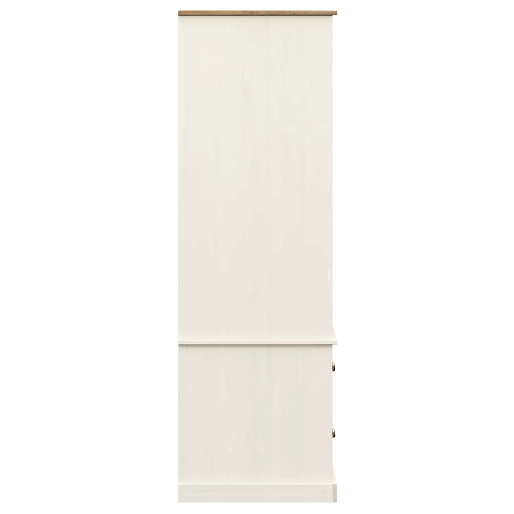vidaXL Dulap VIGO, alb, 90x55x170 cm, lemn masiv de pin