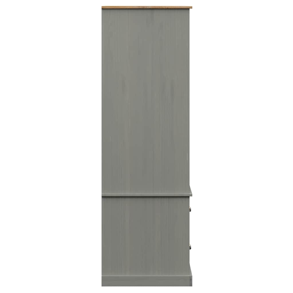 vidaXL Șifonier VIGO, gri, 90x55x170 cm, lemn masiv de pin