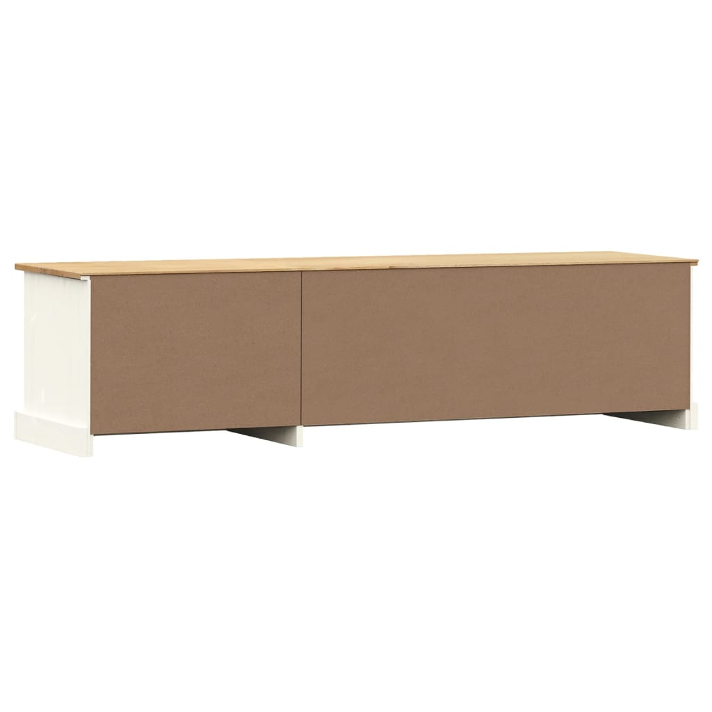vidaXL Comodă TV VIGO, alb, 156x40x40 cm, lemn masiv de pin