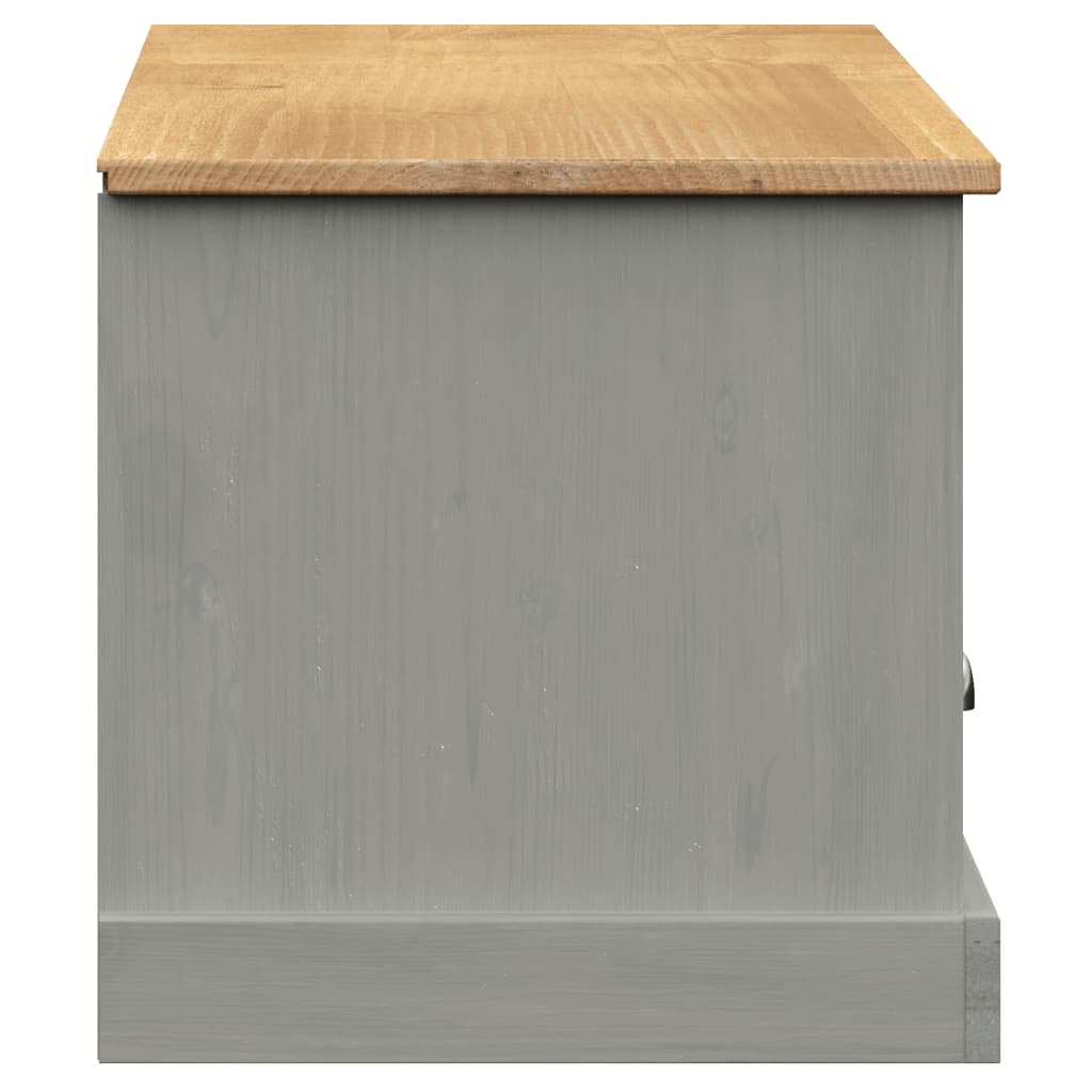 vidaXL Comodă TV VIGO, gri, 156x40x40 cm, lemn masiv de pin