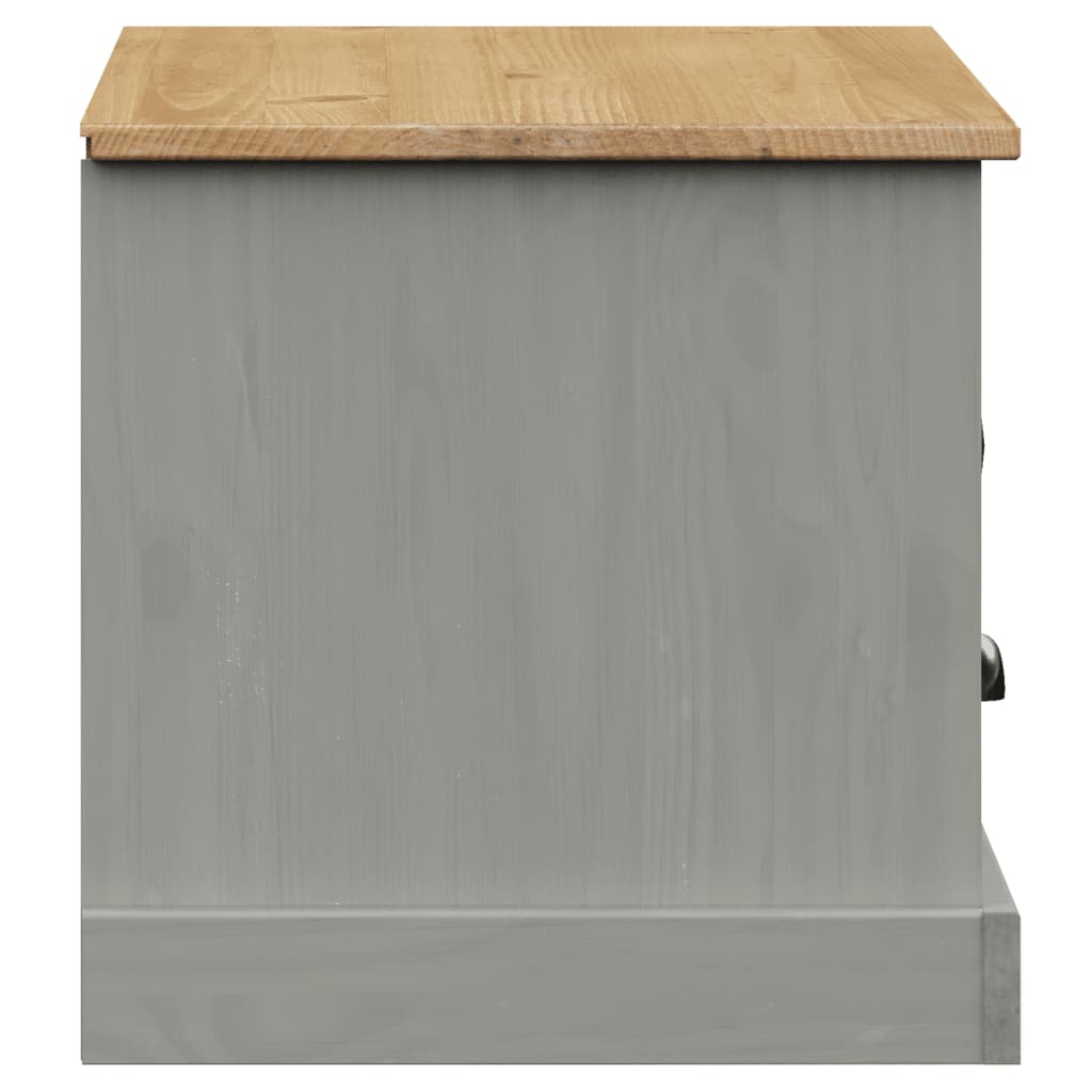 vidaXL Comodă TV VIGO, gri, 106x40x40 cm, lemn masiv de pin