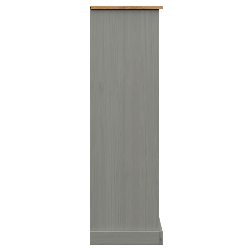 vidaXL Bibliotecă VIGO, gri, 90x35x114,5 cm, lemn masiv de pin vidaXL Bibliotecă VIGO, gri, 90x35x114,5 cm, lemn masiv de pin