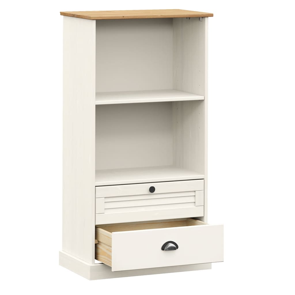 vidaXL Bibliotecă VIGO, alb, 60x35x114,5 cm, lemn masiv de pin vidaXL Bibliotecă VIGO, alb, 60x35x114,5 cm, lemn masiv de pin