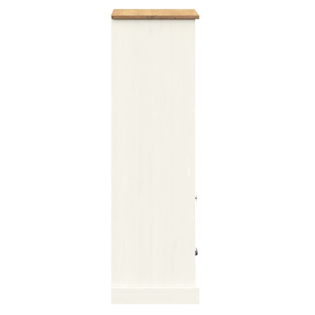 vidaXL Bibliotecă VIGO, alb, 60x35x114,5 cm, lemn masiv de pin vidaXL Bibliotecă VIGO, alb, 60x35x114,5 cm, lemn masiv de pin
