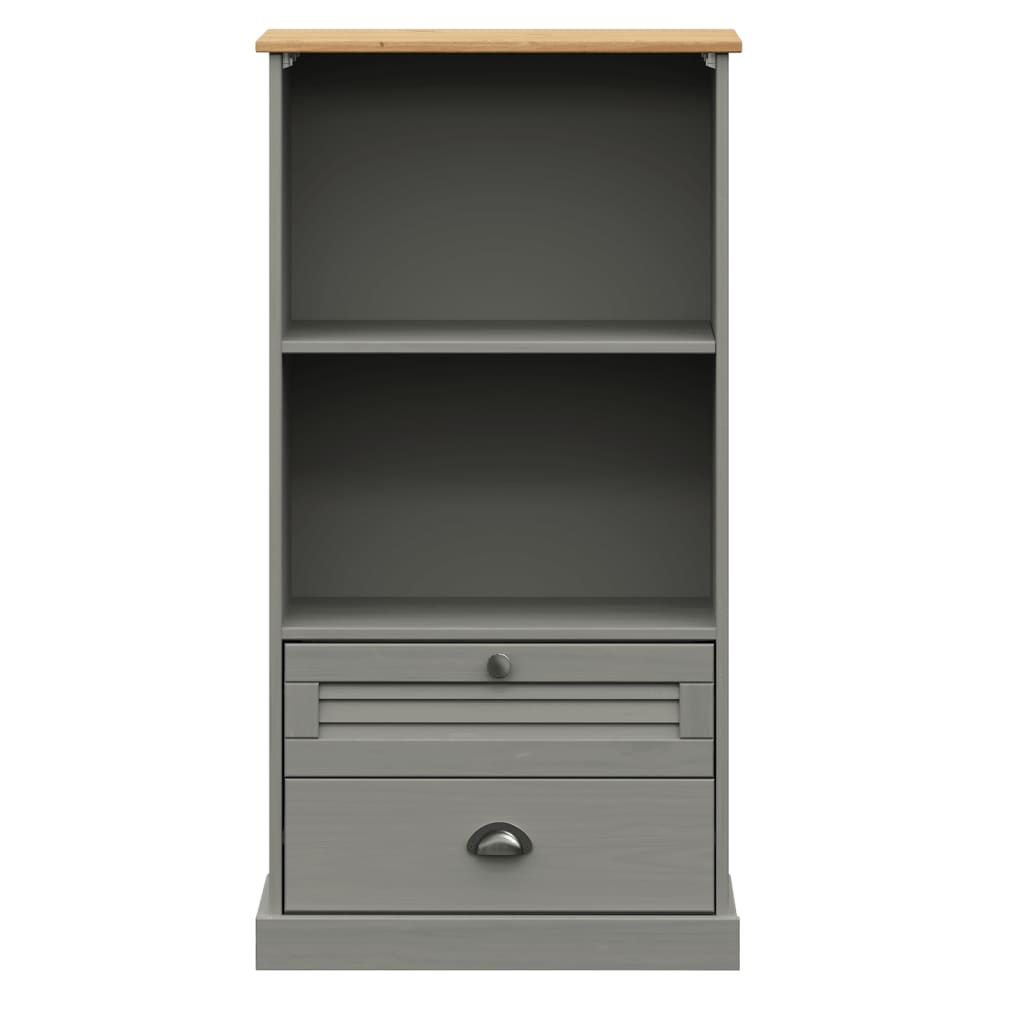 vidaXL Bibliotecă VIGO, gri, 60x35x114,5 cm, lemn masiv de pin vidaXL Bibliotecă VIGO, gri, 60x35x114,5 cm, lemn masiv de pin