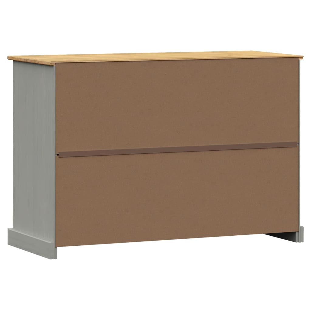 vidaXL Servantă cu sertare VIGO, gri, 113x40x75 cm, lemn masiv de pin vidaXL Servantă cu sertare VIGO, gri, 113x40x75 cm, lemn masiv de pin