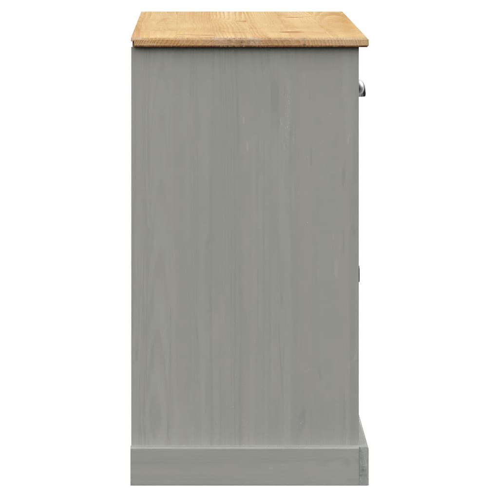 vidaXL Servantă cu sertare VIGO, gri, 113x40x75 cm, lemn masiv de pin vidaXL Servantă cu sertare VIGO, gri, 113x40x75 cm, lemn masiv de pin