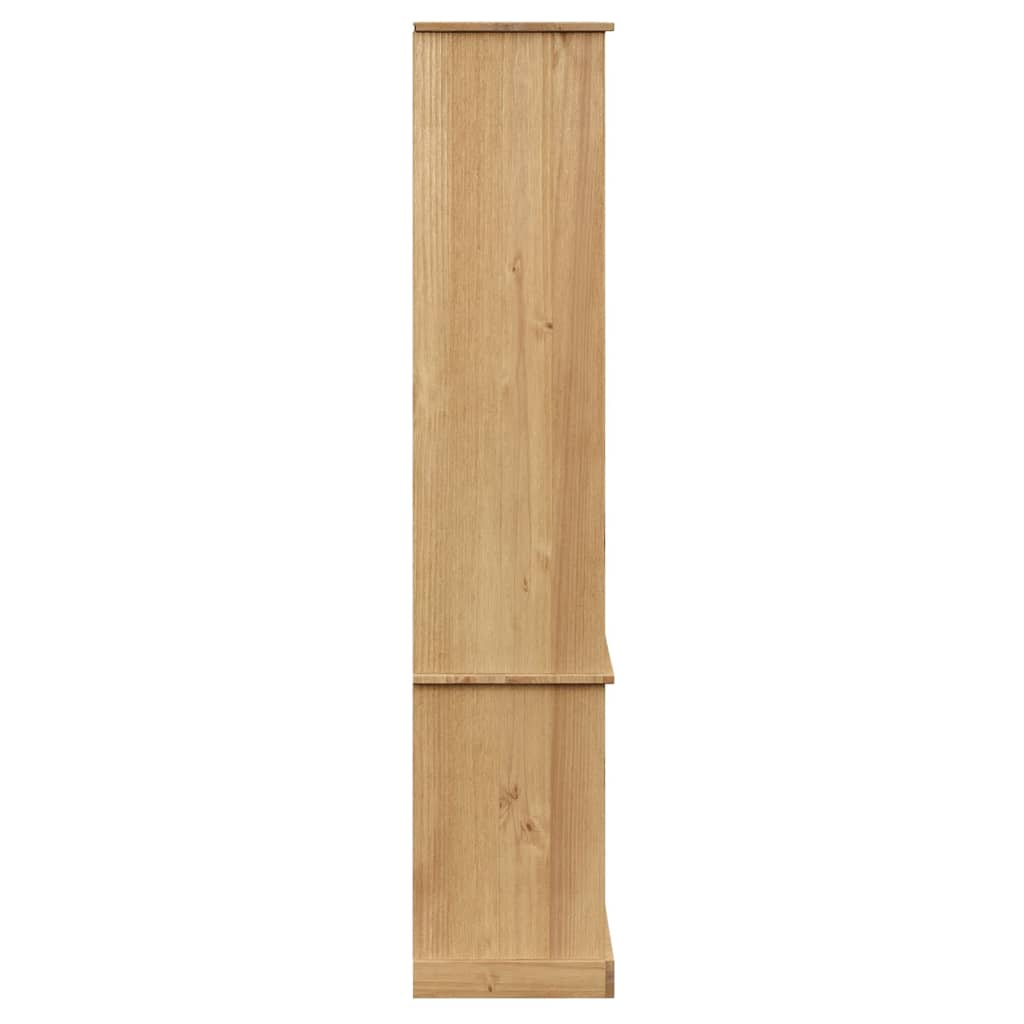 vidaXL Vitrină de sticlă VIGO, 85x35x170 cm, lemn masiv de pin