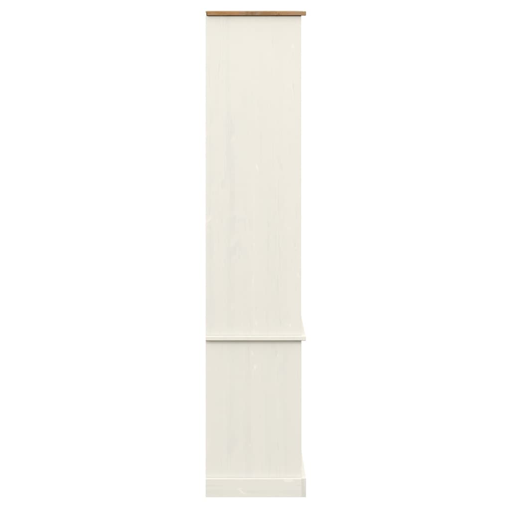 vidaXL Vitrină de sticlă VIGO, alb, 85x35x170 cm, lemn masiv de pin vidaXL Vitrină de sticlă VIGO, alb, 85x35x170 cm, lemn masiv de pin