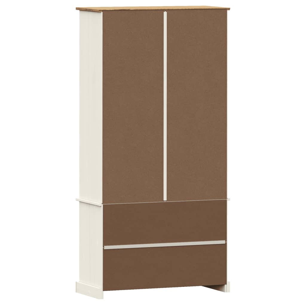 vidaXL Vitrină de sticlă VIGO, alb, 85x35x170 cm, lemn masiv de pin vidaXL Vitrină de sticlă VIGO, alb, 85x35x170 cm, lemn masiv de pin