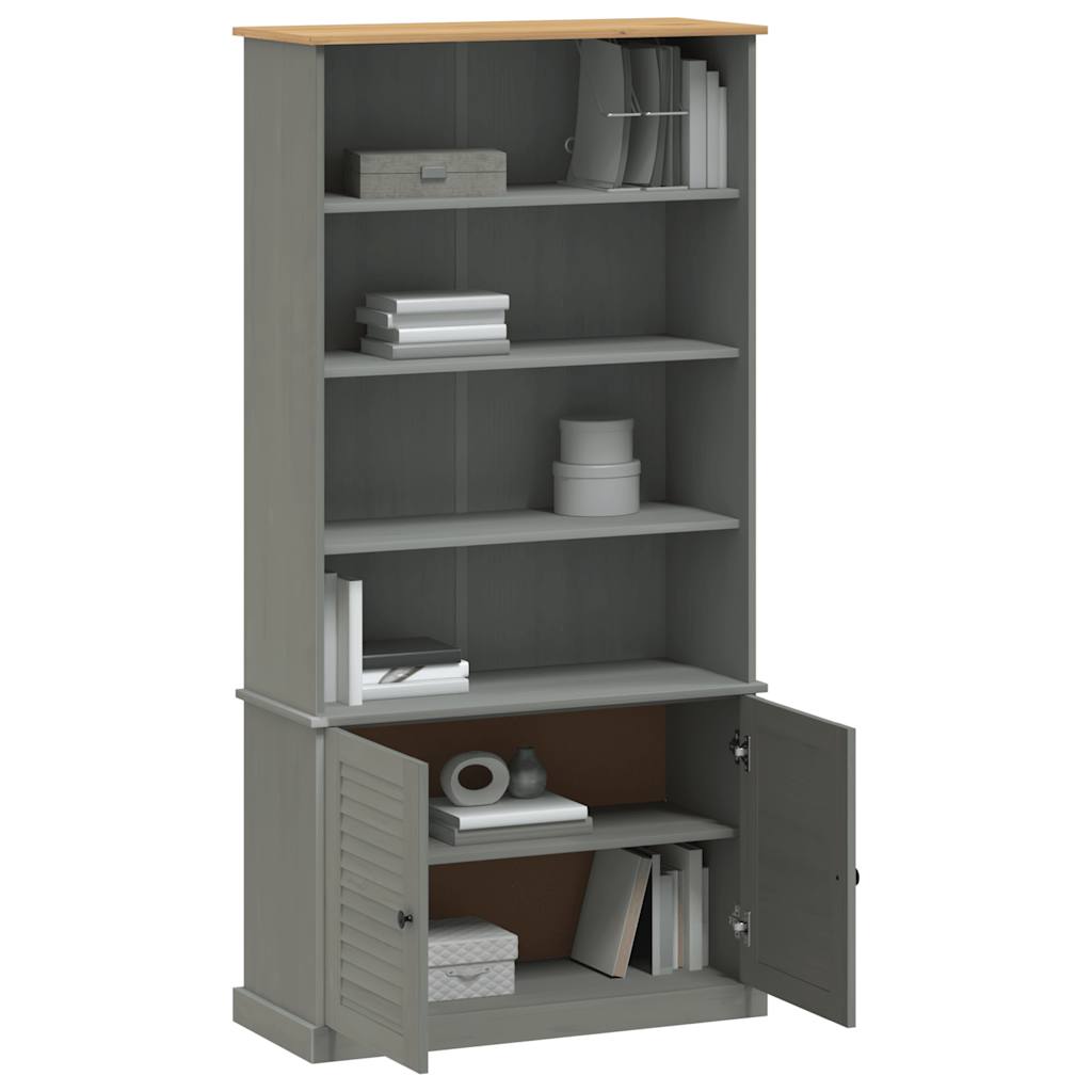 vidaXL Bibliotecă „VIGO”, gri, 85x35x170 cm, lemn masiv de pin vidaXL Bibliotecă „VIGO”, gri, 85x35x170 cm, lemn masiv de pin