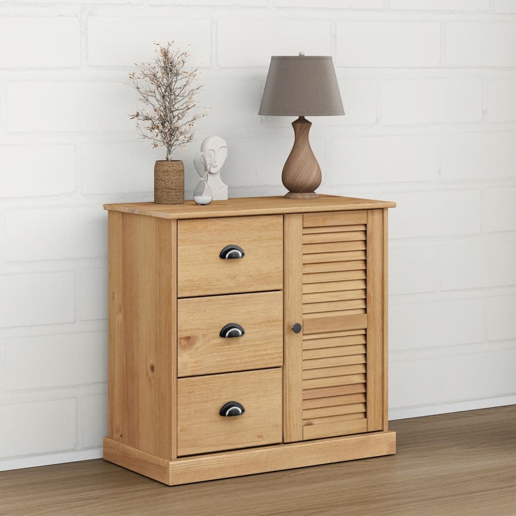 vidaXL Servantă cu sertare VIGO, 78x40x75 cm, lemn masiv de pin vidaXL Servantă cu sertare VIGO, 78x40x75 cm, lemn masiv de pin