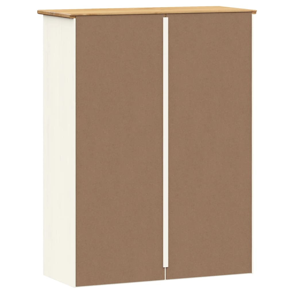 vidaXL Dulap superior comodă „VIGO”, alb, 78x30x100 cm, lemn masiv pin vidaXL Dulap superior comodă „VIGO”, alb, 78x30x100 cm, lemn masiv pin