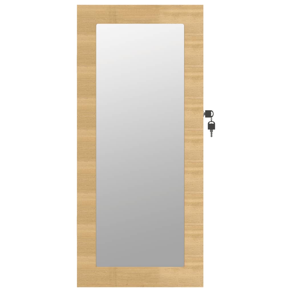 vidaXL Dulap de bijuterii cu oglindă montat pe perete, 30x8,5x67 cm vidaXL Dulap de bijuterii cu oglindă montat pe perete, 30x8,5x67 cm