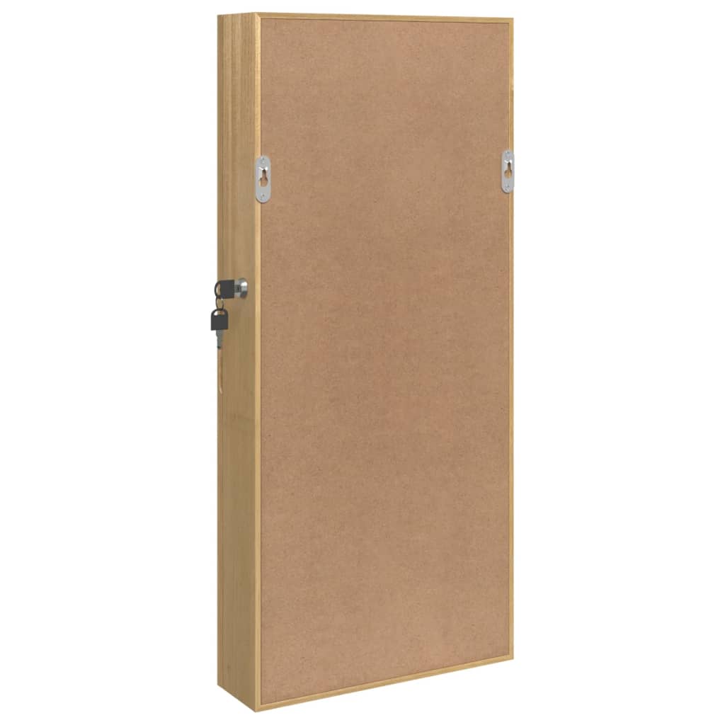 vidaXL Dulap de bijuterii cu oglindă montat pe perete, 30x8,5x67 cm vidaXL Dulap de bijuterii cu oglindă montat pe perete, 30x8,5x67 cm
