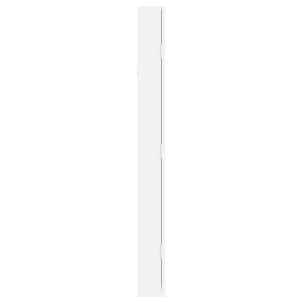 vidaXL Dulap de bijuterii cu oglindă montat pe perete alb 30x8,5x90 cm vidaXL Dulap de bijuterii cu oglindă montat pe perete alb 30x8,5x90 cm